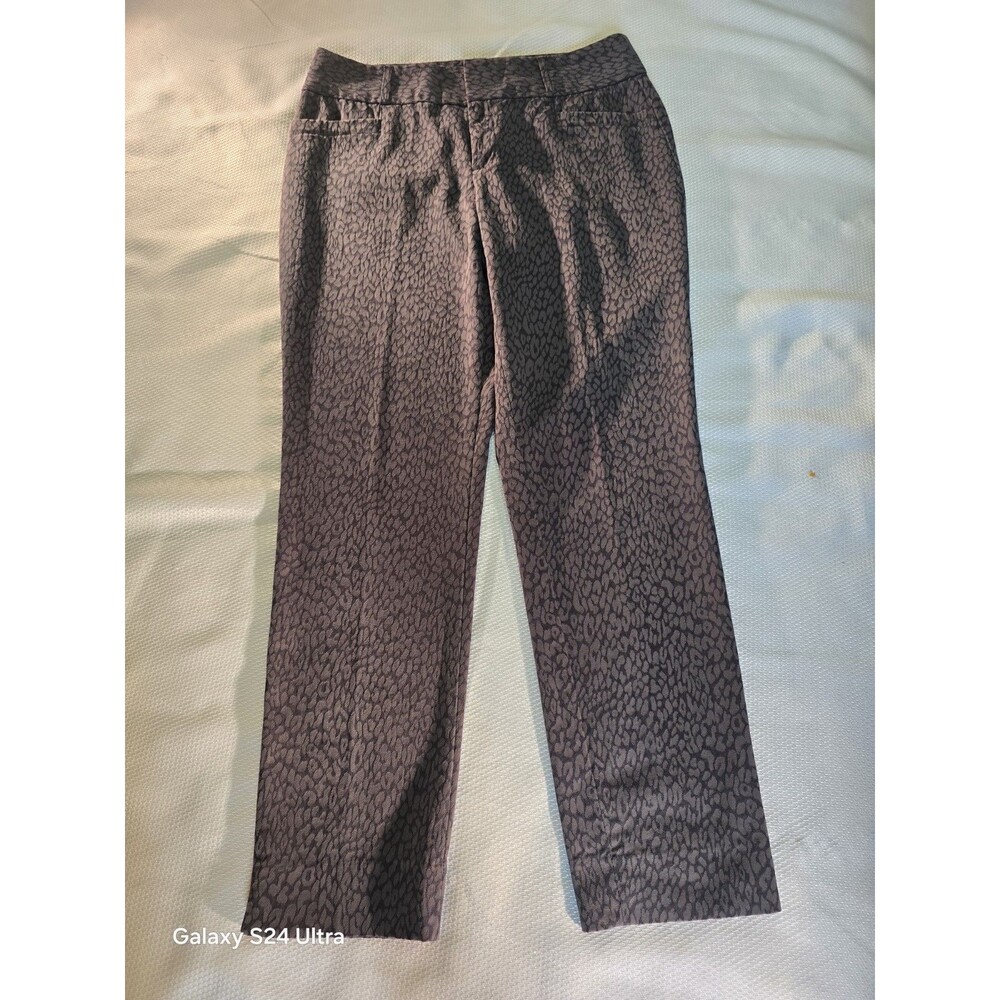 Banana Republic Women's grey animal print Jackson Fit Pants Size 4